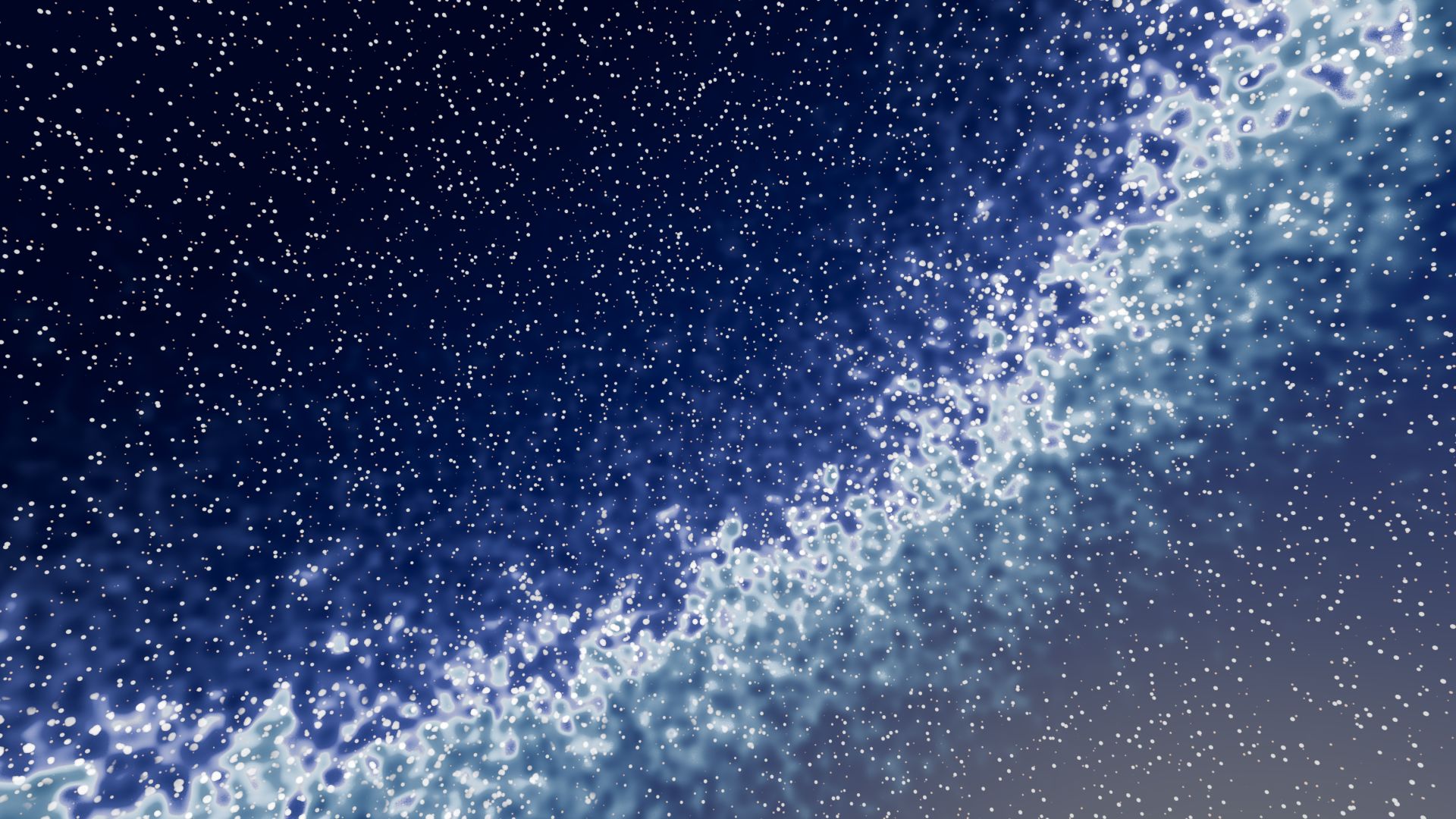 blenderで作成した星雲つきの星空